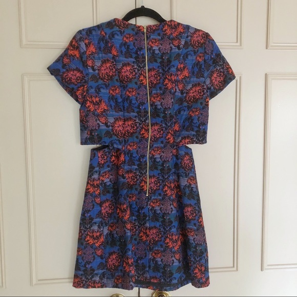 Topshop Crocus Print Tiered Skater Dress - Picture 5 of 9